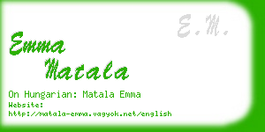 emma matala business card